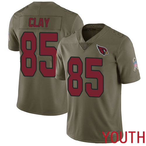 Arizona Cardinals Limited Olive Youth Charles Clay Jersey NFL Football #85 2017 Salute to Service->arizona cardinals->NFL Jersey